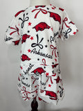 AR Razorbacks Scallop 2PC Set