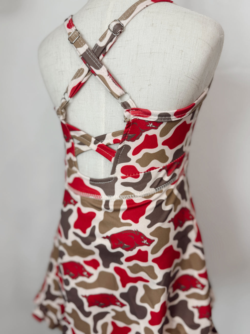 AR Razorbacks Camo Yoga Dress With Built in Shorts