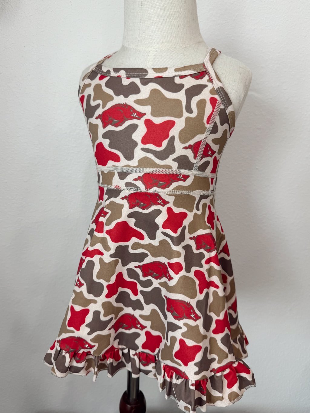 AR Razorbacks Camo Yoga Dress With Built in Shorts