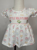 Little Wildflower Smocked Romper with Snaps