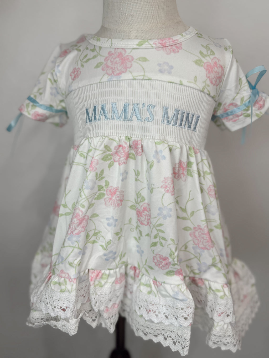 Mama’s Mini Smocked Lace 2pc with Bummies