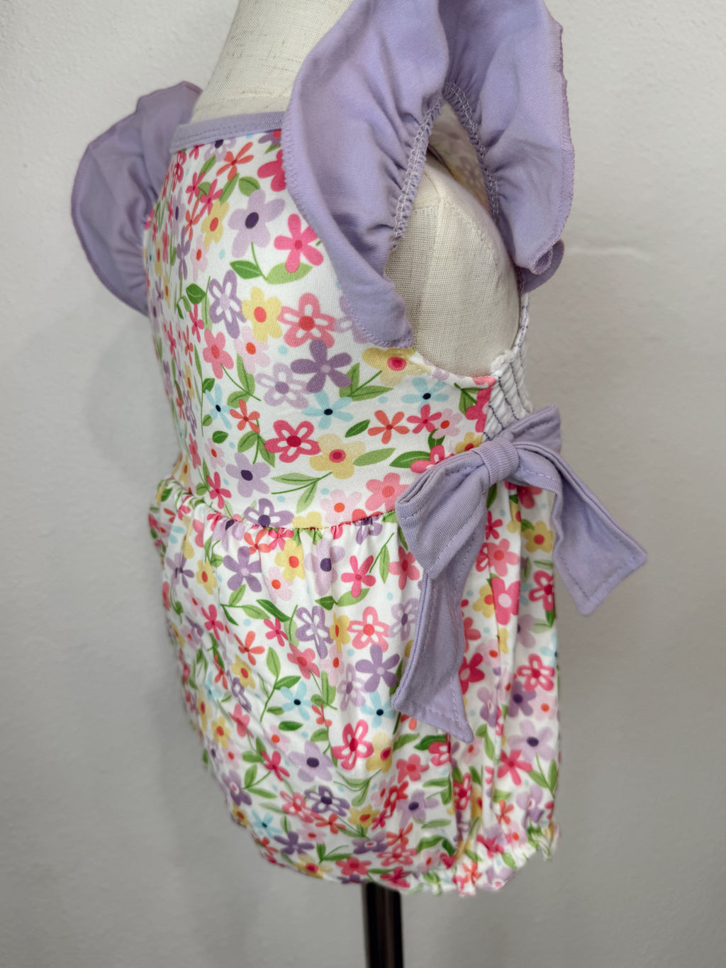 Floral Bubble Romper with Snaps