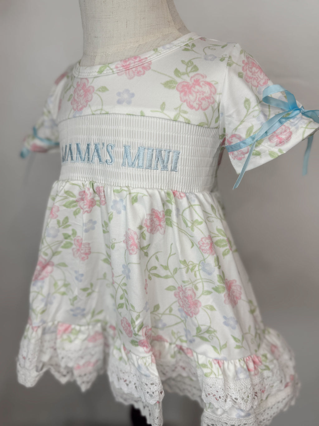 Mama’s Mini Smocked Lace 2pc with Bummies