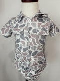 Camo Bubble Romper with Snaps
