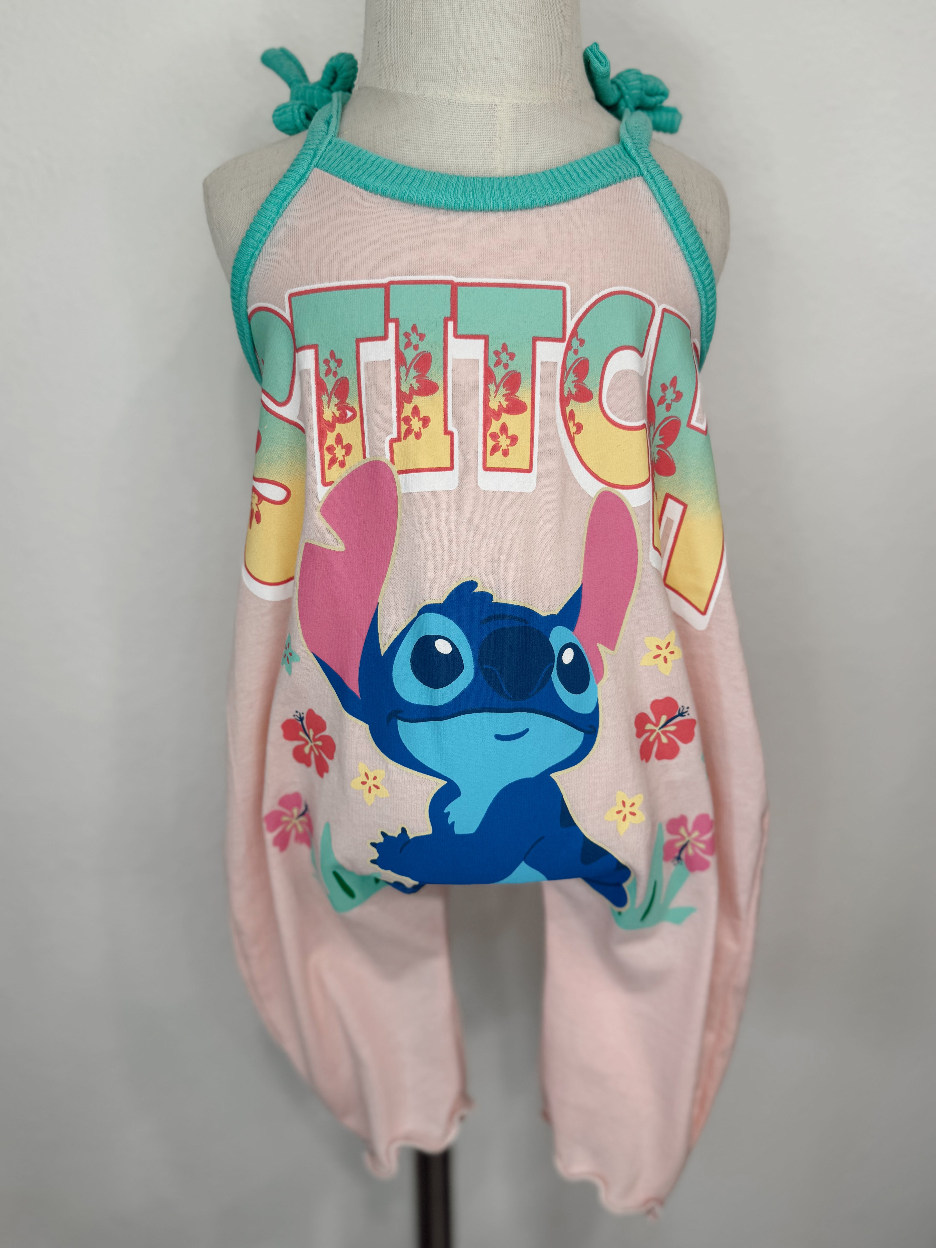 6/9M Stitch Upcycle Terran Romper