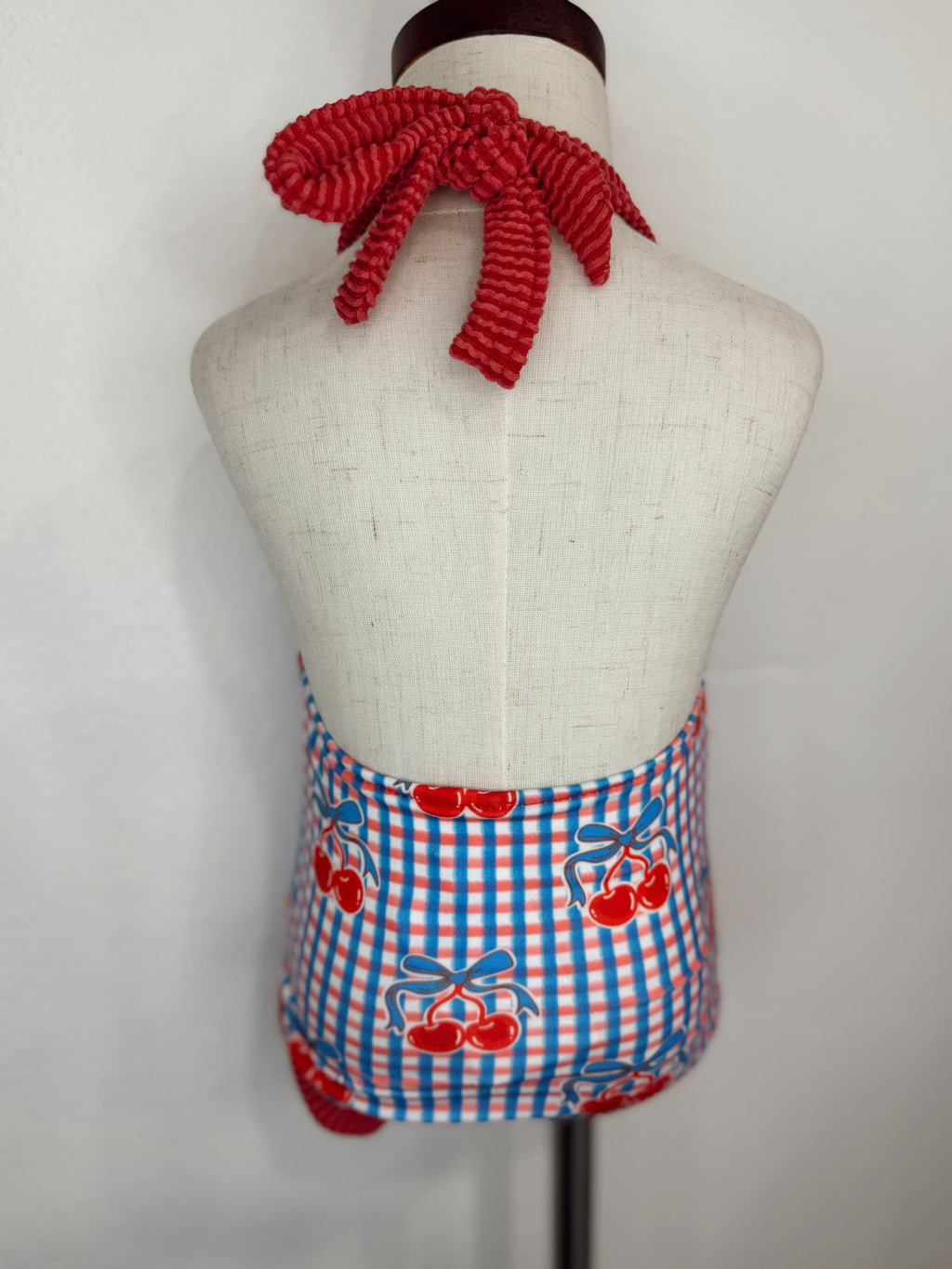 6/9M Cherry Halter Romper