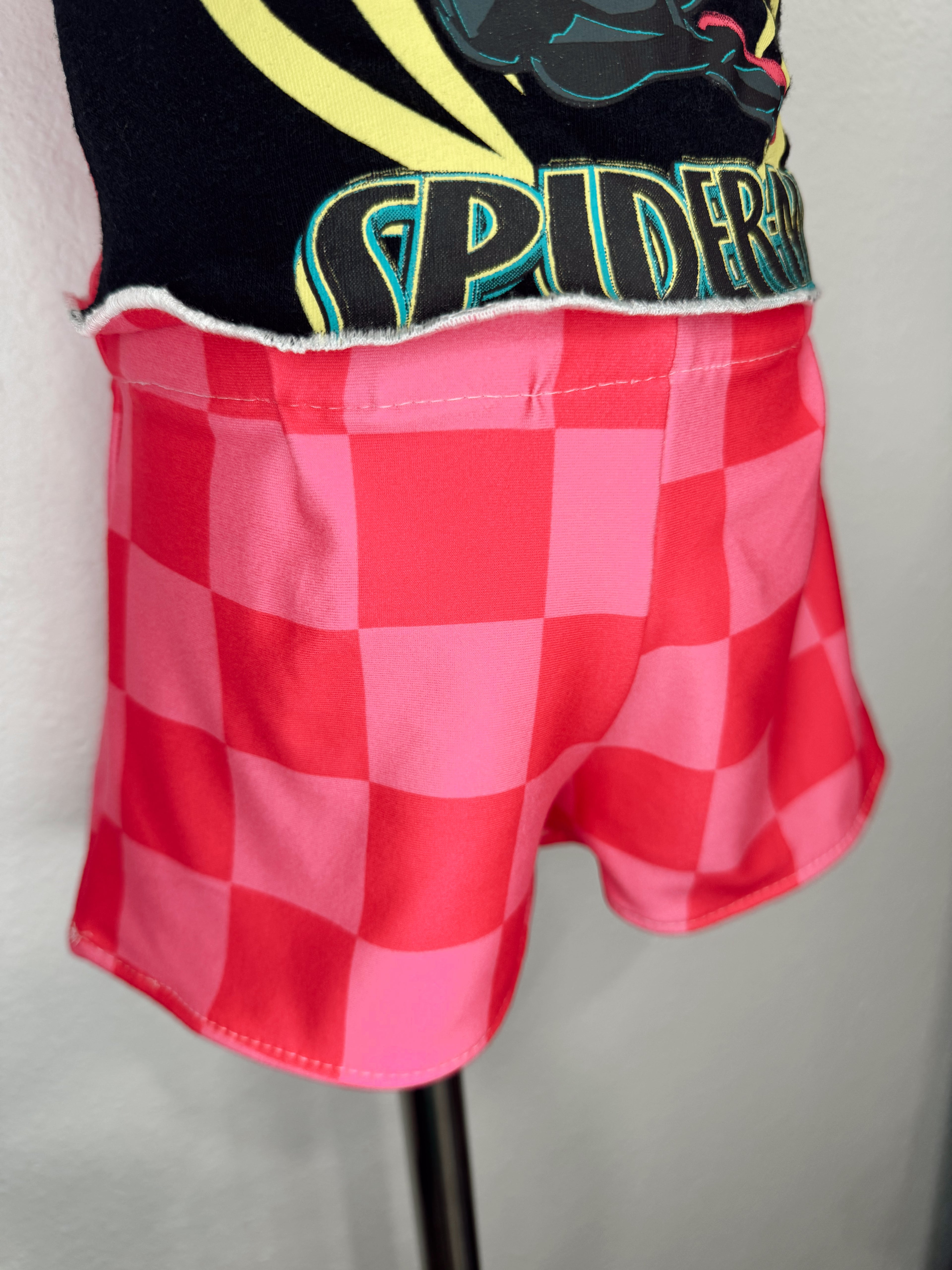 2T Spider-Man Upcycle Halter Top & Comfy Shorts