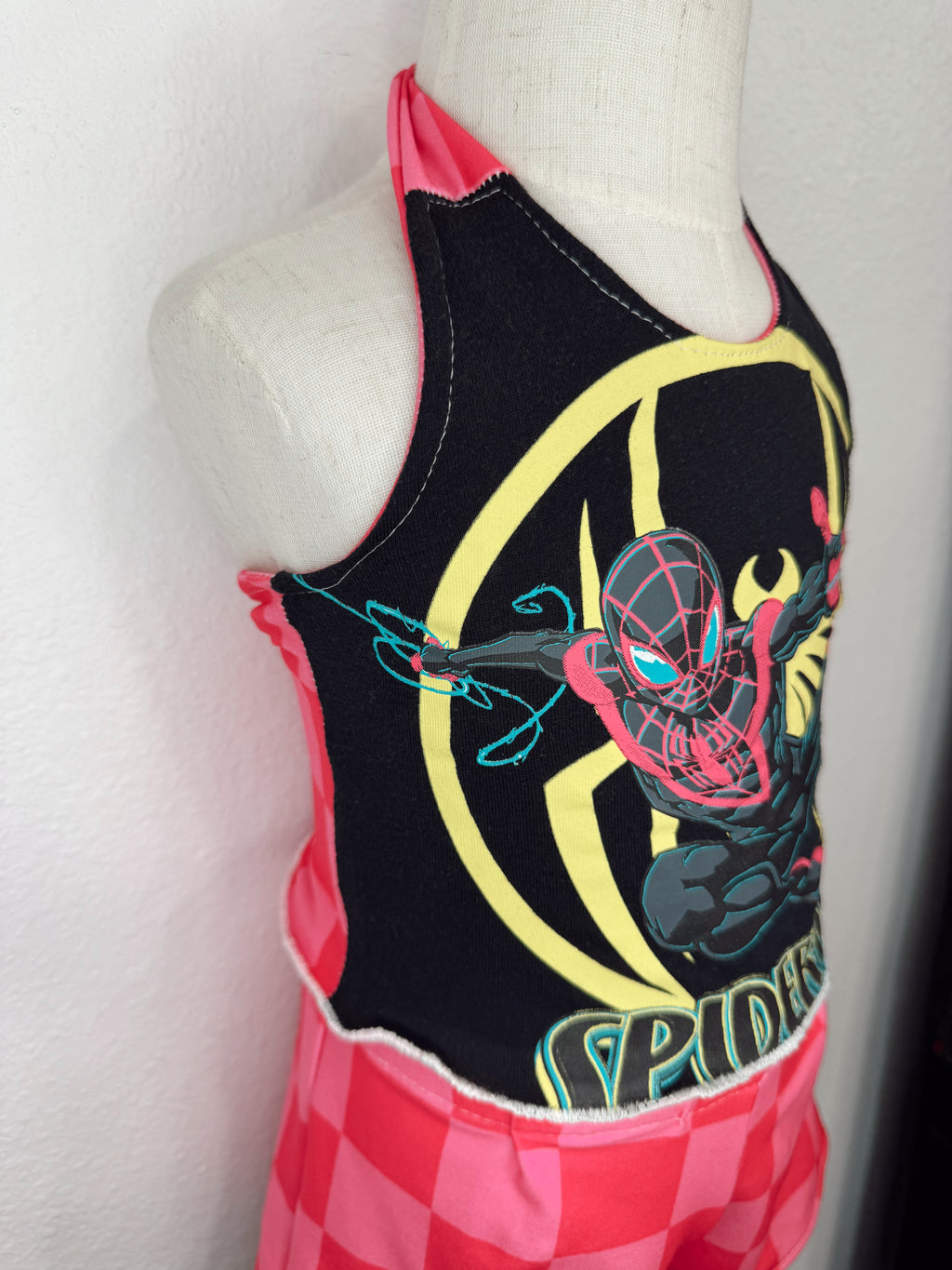 2T Spider-Man Upcycle Halter Top & Comfy Shorts